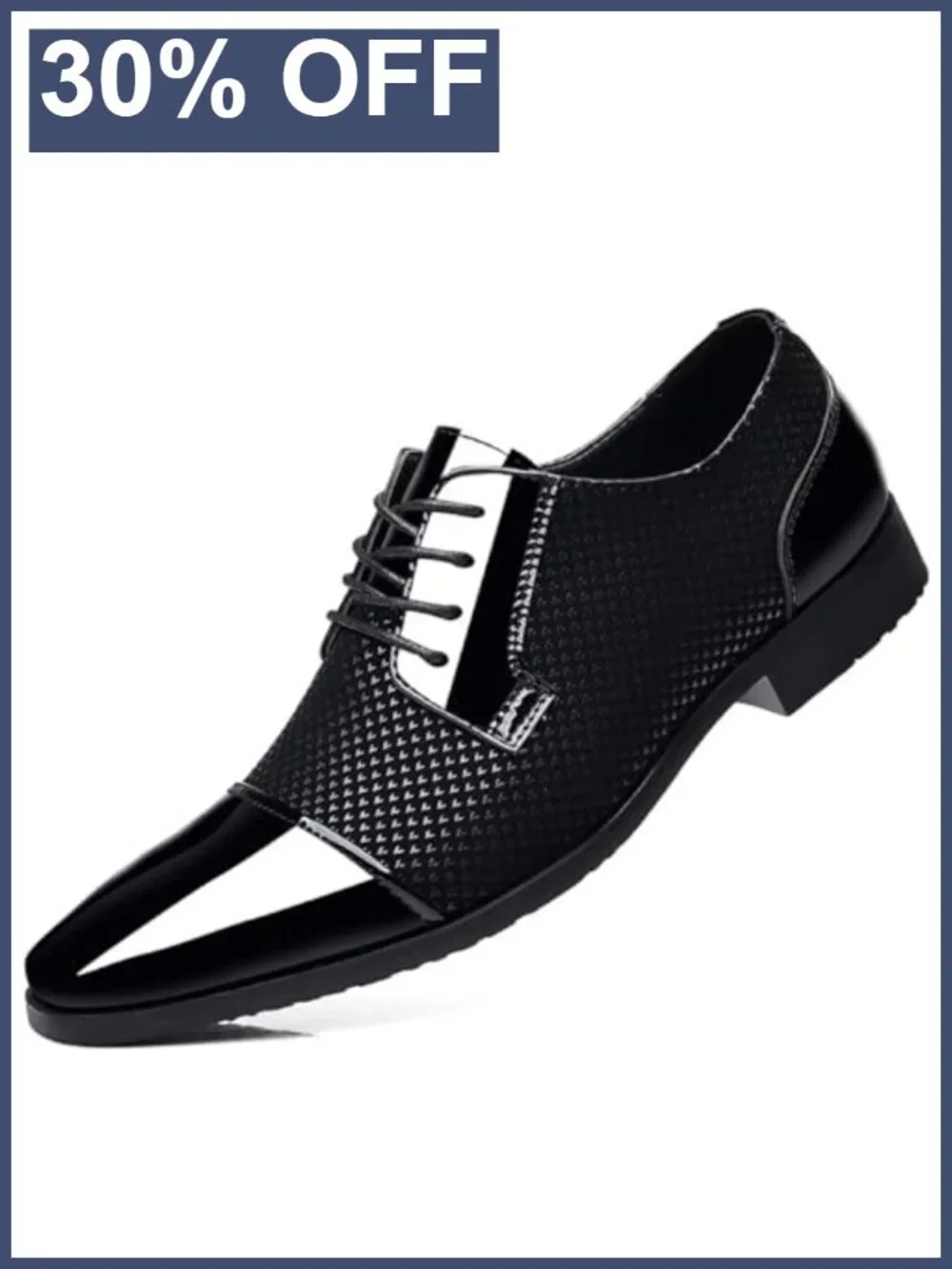 Men's Dress Oxfords Patent Leather Tuxedo Shoes Formal Business Derby Lace-Up